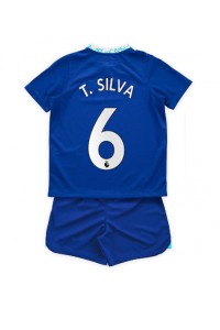 Chelsea Thiago Silva #6 Babytruitje Thuis tenue Kind 2022-23 Korte Mouw (+ Korte broeken)